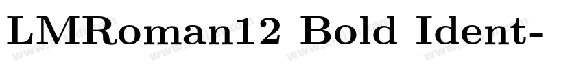 LMRoman12 Bold Ident字体转换